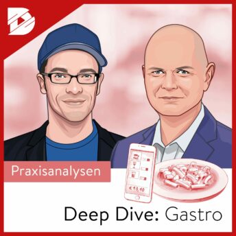 Das Logo für den Podcast: Deep Dive: Gastro