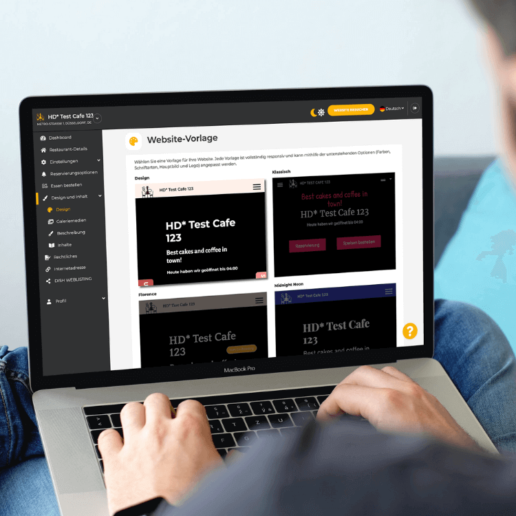 Online Restaurant Website erstellen