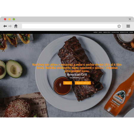 Il sito web di un ristorante di bistecche