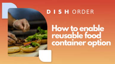 Vorschaubild für das Video DISH Order How to enable reusable food container option und einem Burger der zubereitet wird